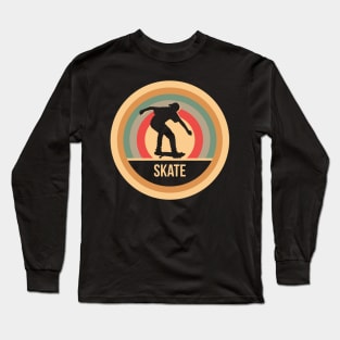 Retro Vintage Skating Gift For Skaters Long Sleeve T-Shirt